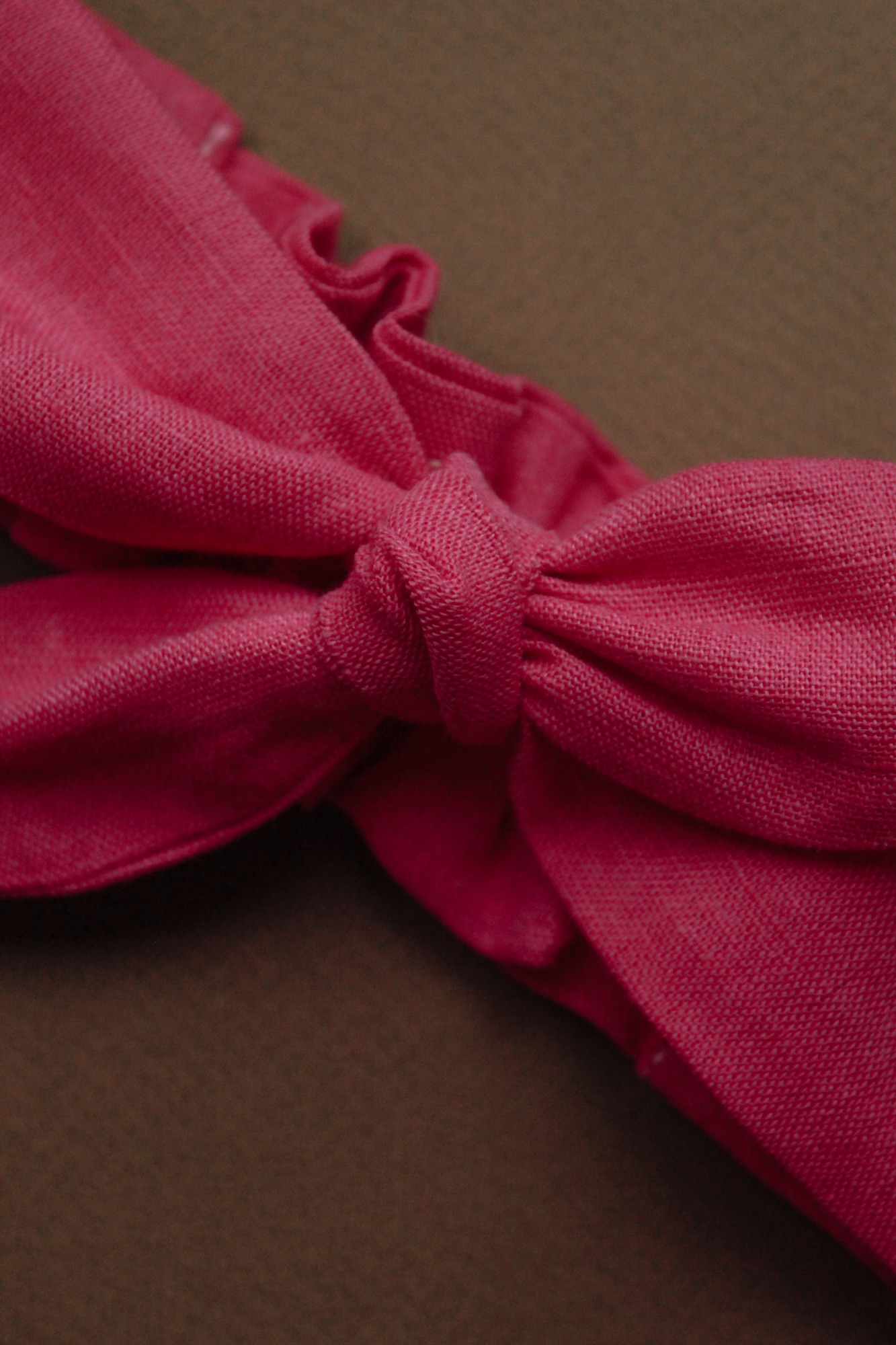 Повязка "солоха" лён фуксия