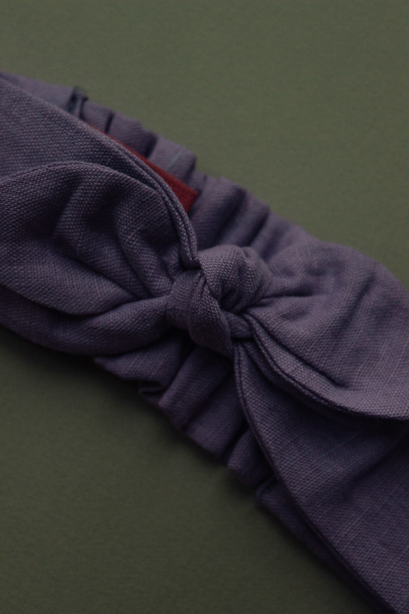 Повязка "солоха" лён яркая лаванда