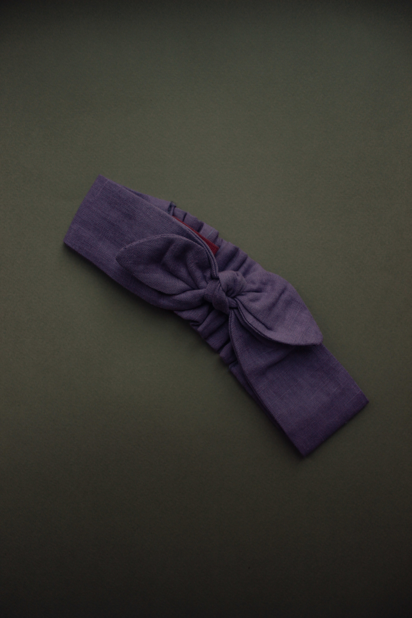 Повязка "солоха" лён яркая лаванда