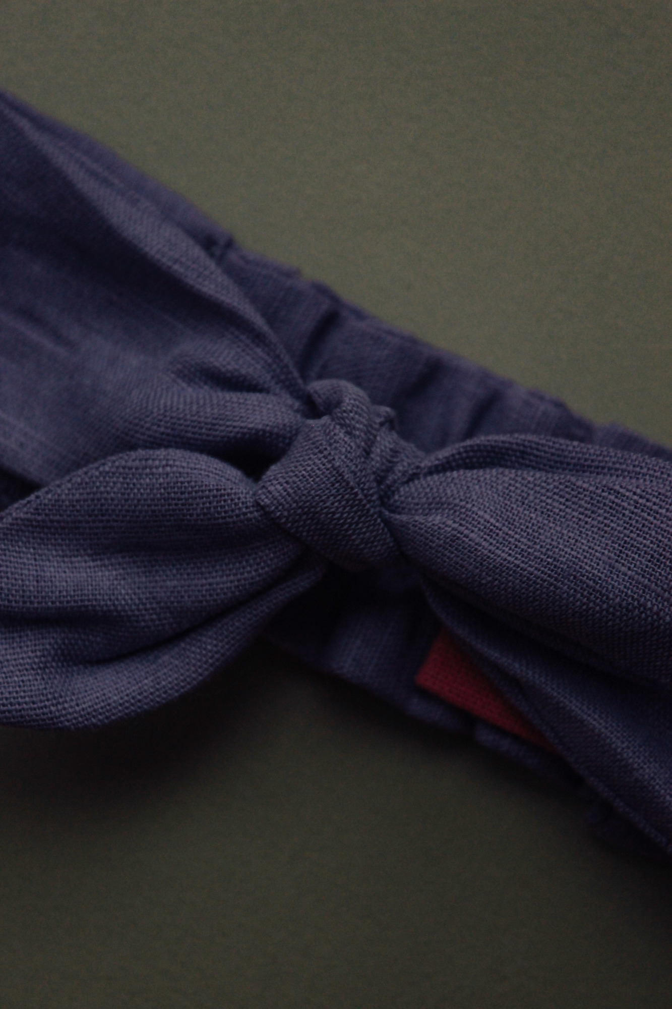 Повязка "солоха" лён фиолет