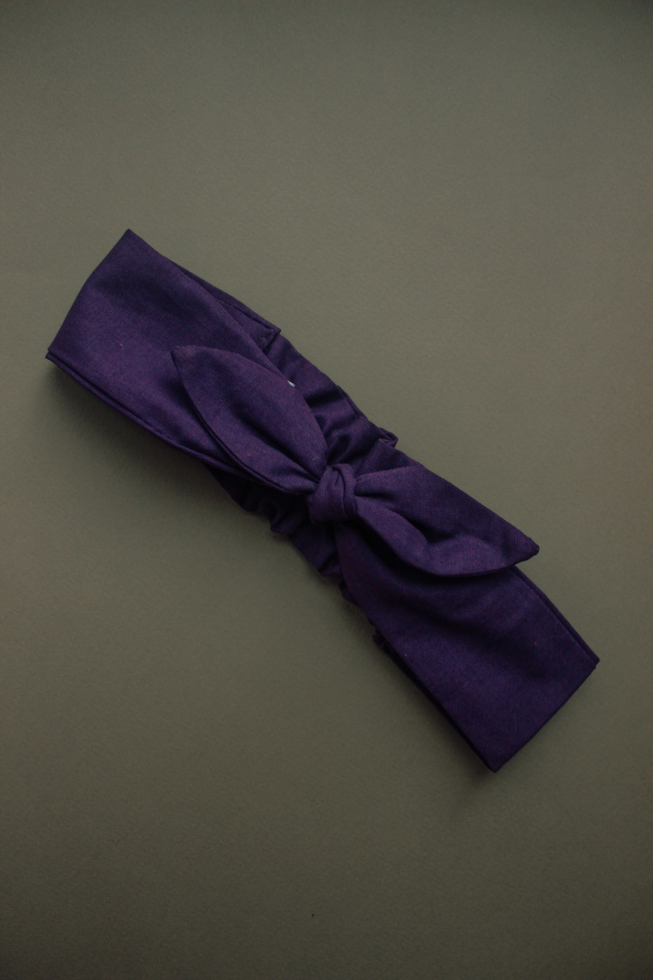 Повязка "солоха" лён тёмный фиолет