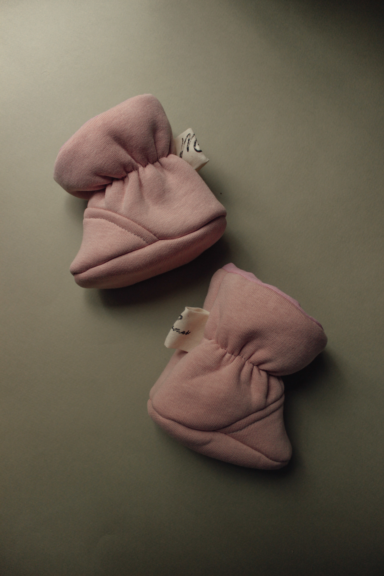 Пинетки из футера пудра