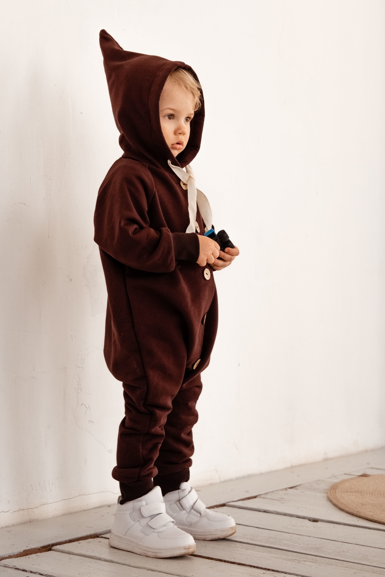 Комбинезон из петельного футера шоколад