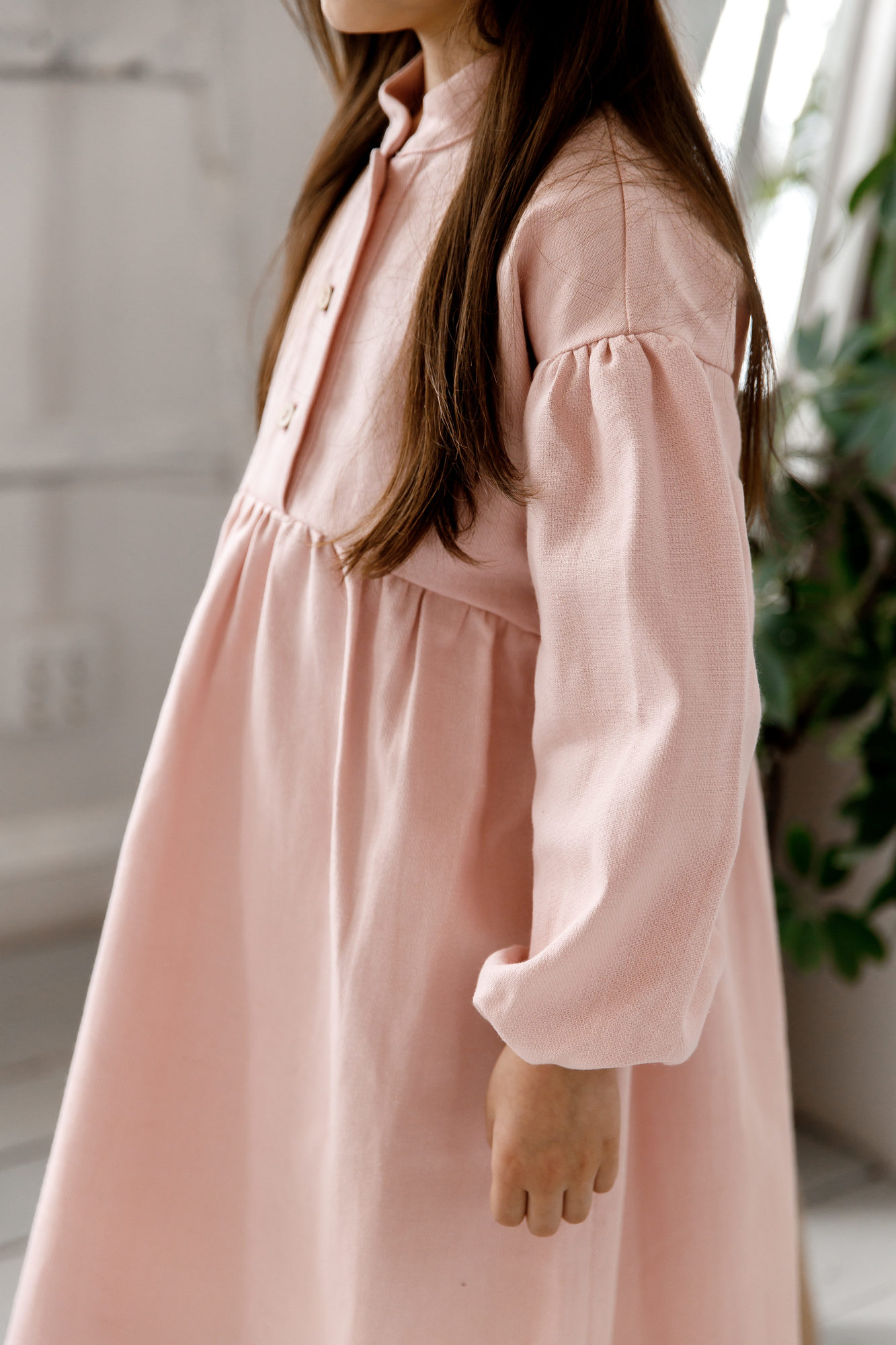 Платье VINTAGE из льна "розовый"