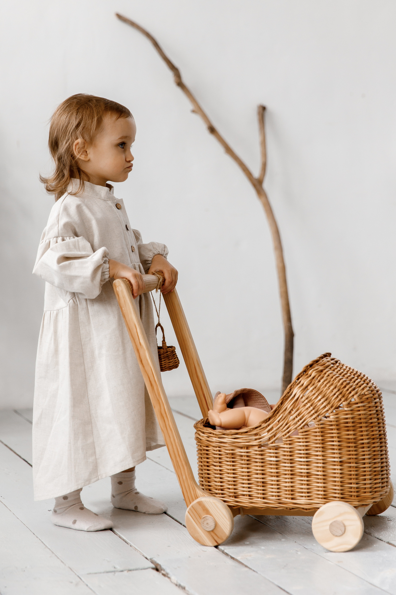 Платье VINTAGE из льна "натур"