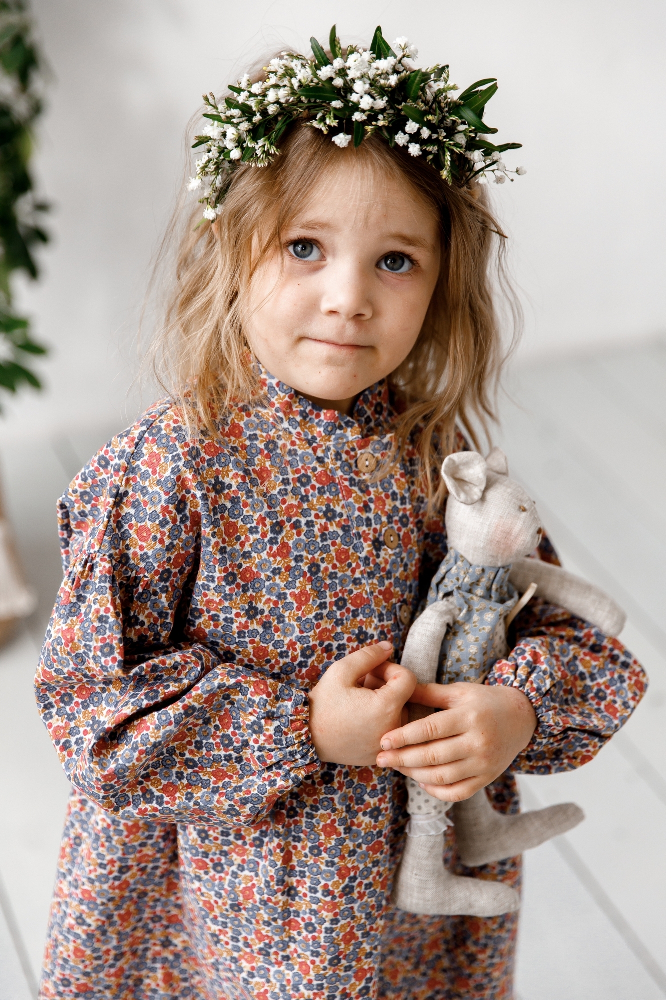 Платье VINTAGE из льна "цветы"