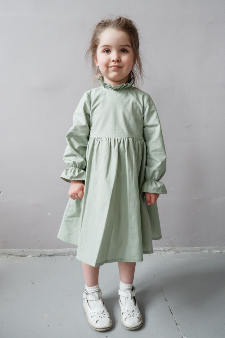MONIKA DRESS EUCALYPTUS COTTON