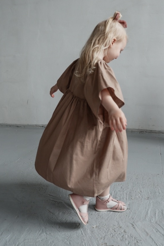 FLY DRESS MOKKA COTTON