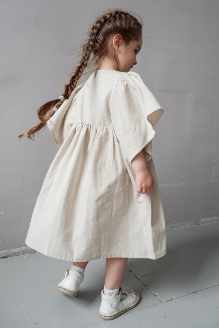 FLY DRESS NATURE LINEN