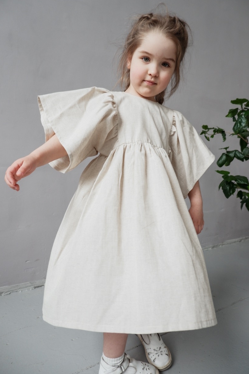 FLY DRESS NATURE LINEN