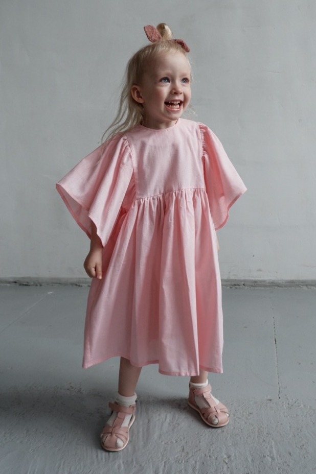 FLY DRESS PINK COTTON