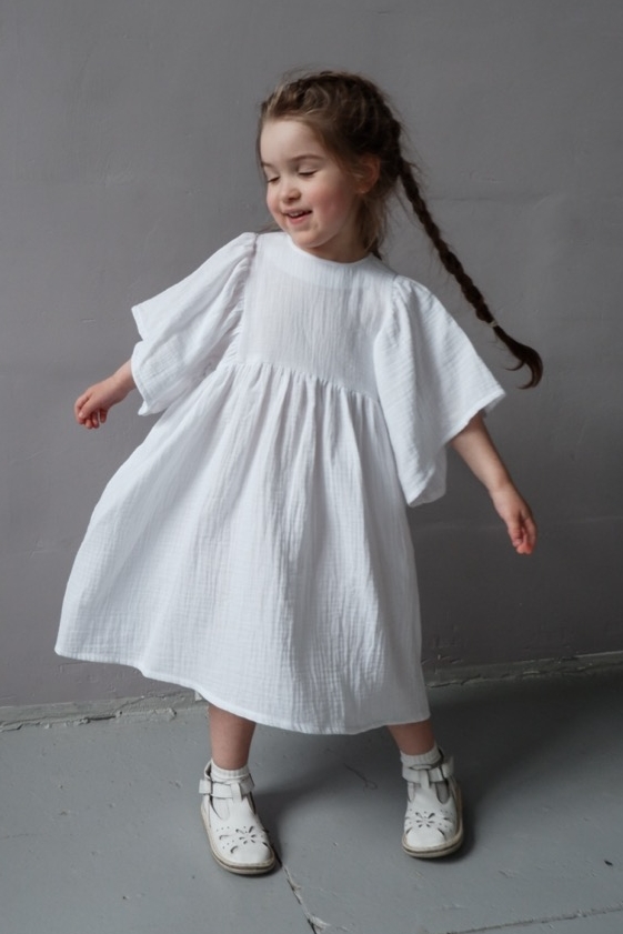 FLY DRESS WHITE MUSLIN