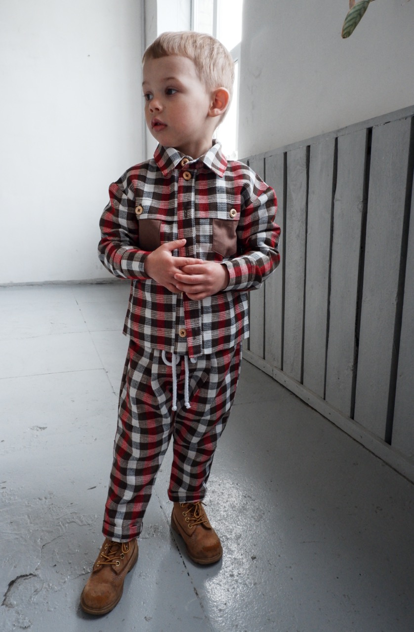 BOMBER SHIRT TWID LINEN KLETKA унисекс