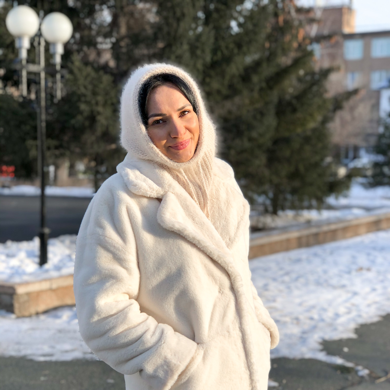 капюшон крючком, капор крючком, описание капюшона