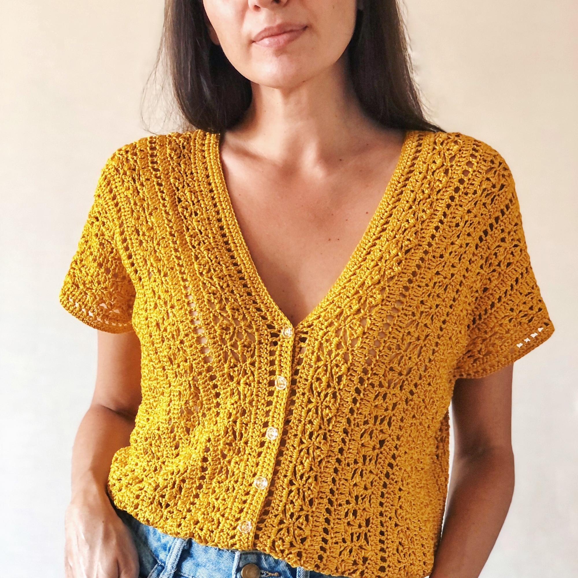 туника крючком, топ крючком, описание топа