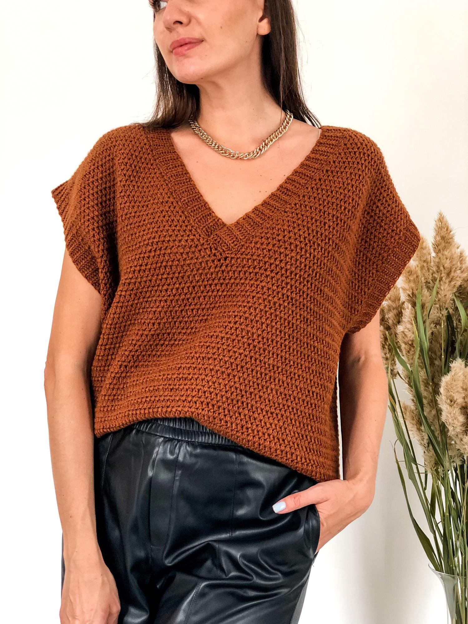 Жилет крючком Марсель