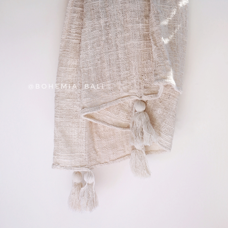 Плед из натуральной ткани ручной работы