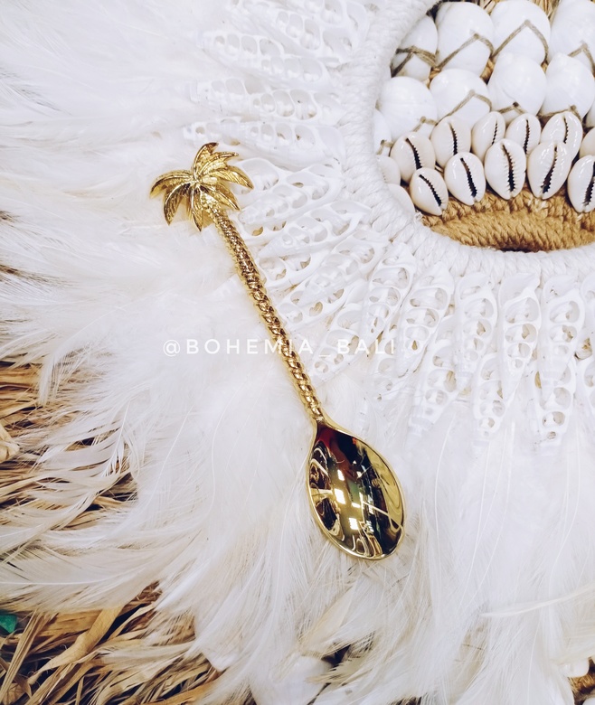 Десертная ложка из бронзы пальма 15см к-кт 6шт