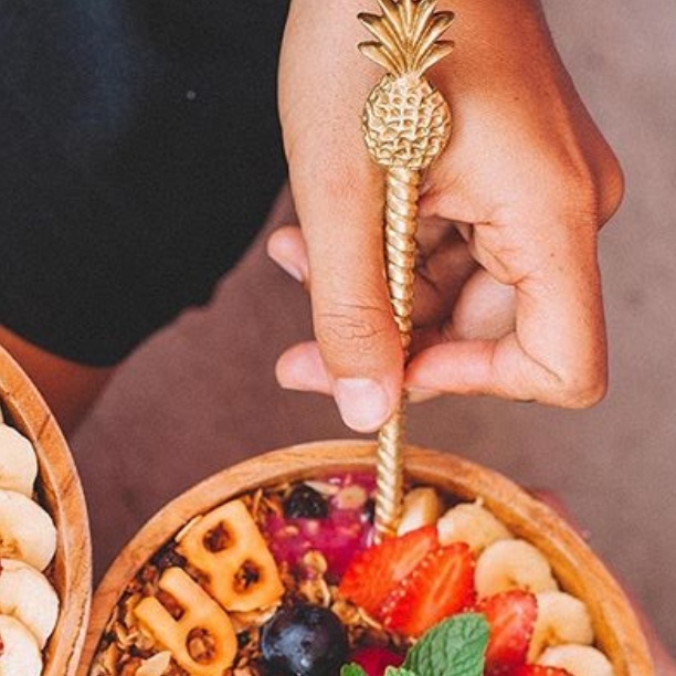 Десертная ложка из бронзы ананас 20 см к-кт 6шт