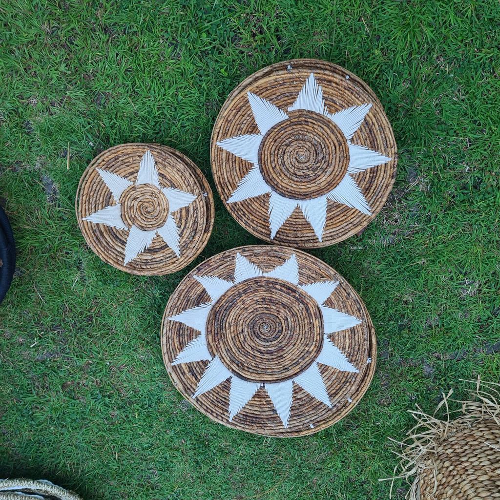 Панно звезда белая Банановый лист (Д30,40,50)