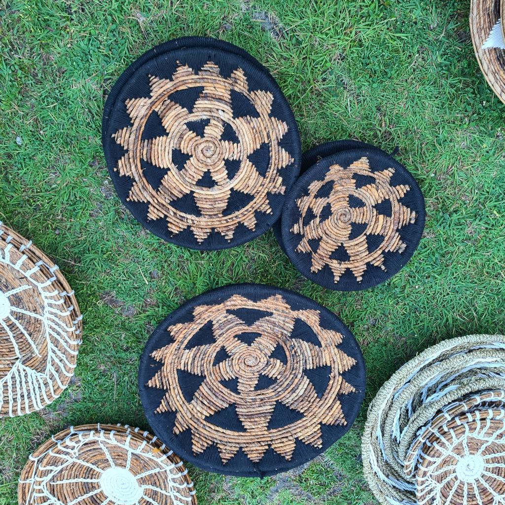 Панно звезда черная Банановый лист (Д30,40,50)