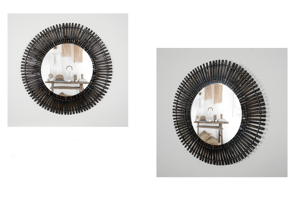 Зеркало 27 Бамбук черный