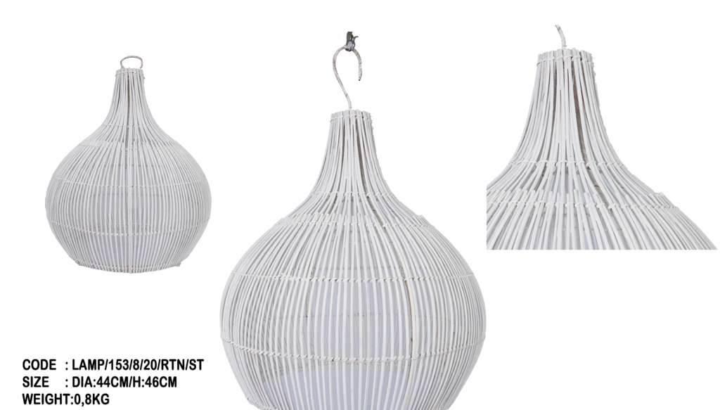 Абажур 4 Ротанг белый