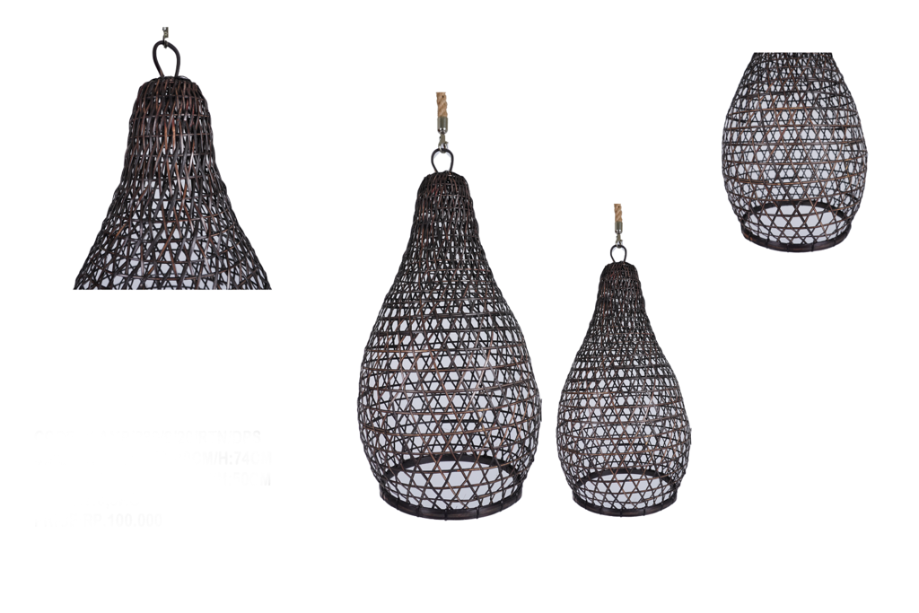 Абажур 22 Ротанг черный