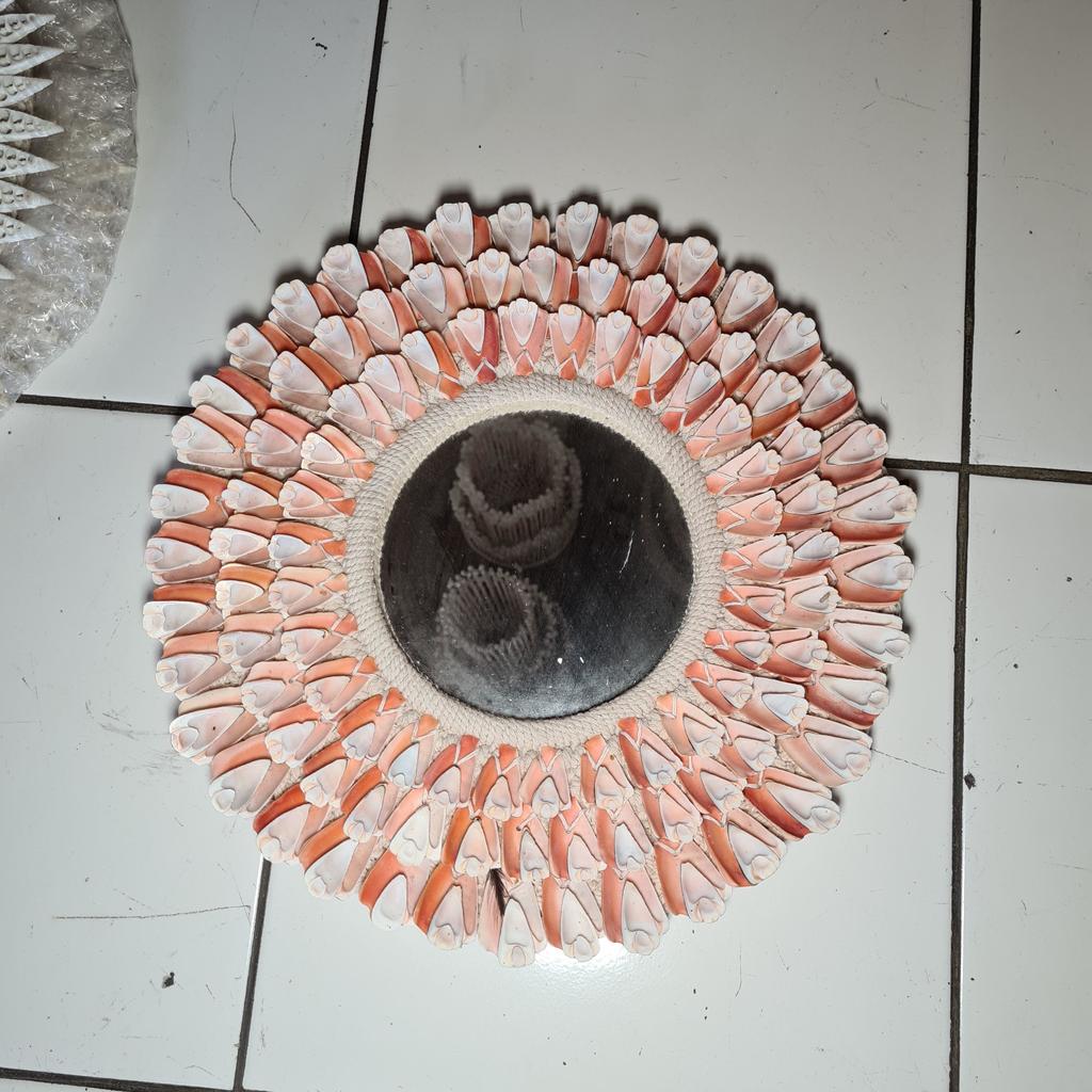 Зеркало 80 Розовые ракушки Д33