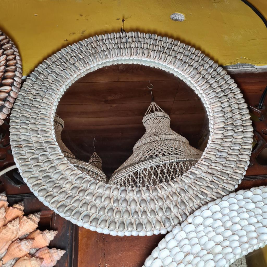 Зеркало 96 Серые ракушки Д60