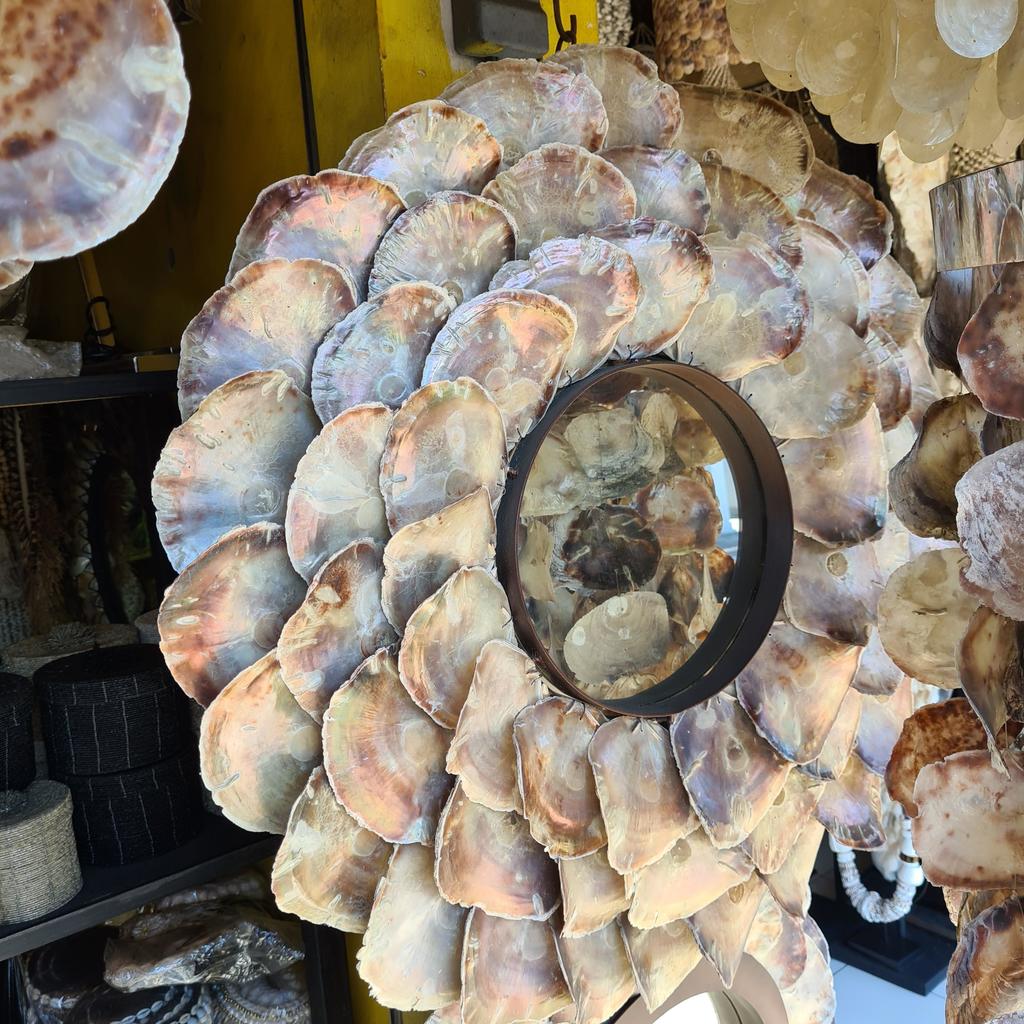 Зеркало 101 Ракушки большие в три ряда Д80