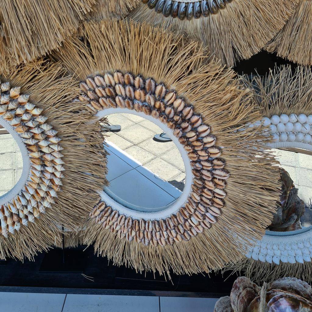 Зеркало 104 Ракушки + листья ананаса Д70