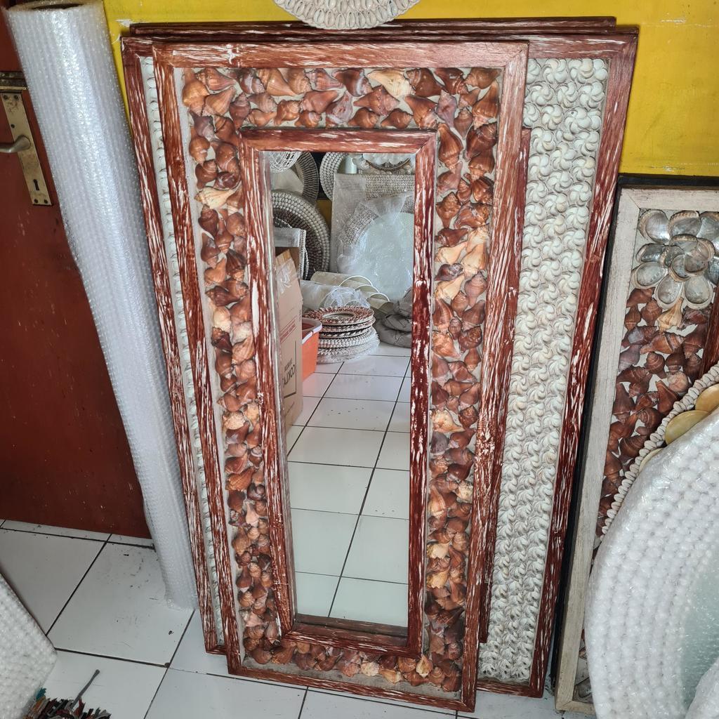 Зеркало 114 Тик + ракушки 50х120