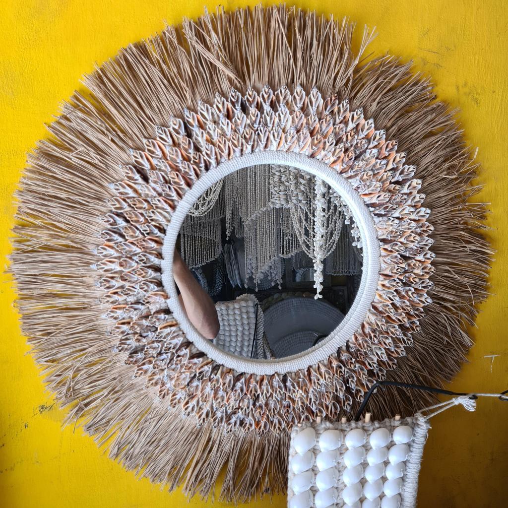 Зеркало 116 Ракушки + листья ананаса Д70