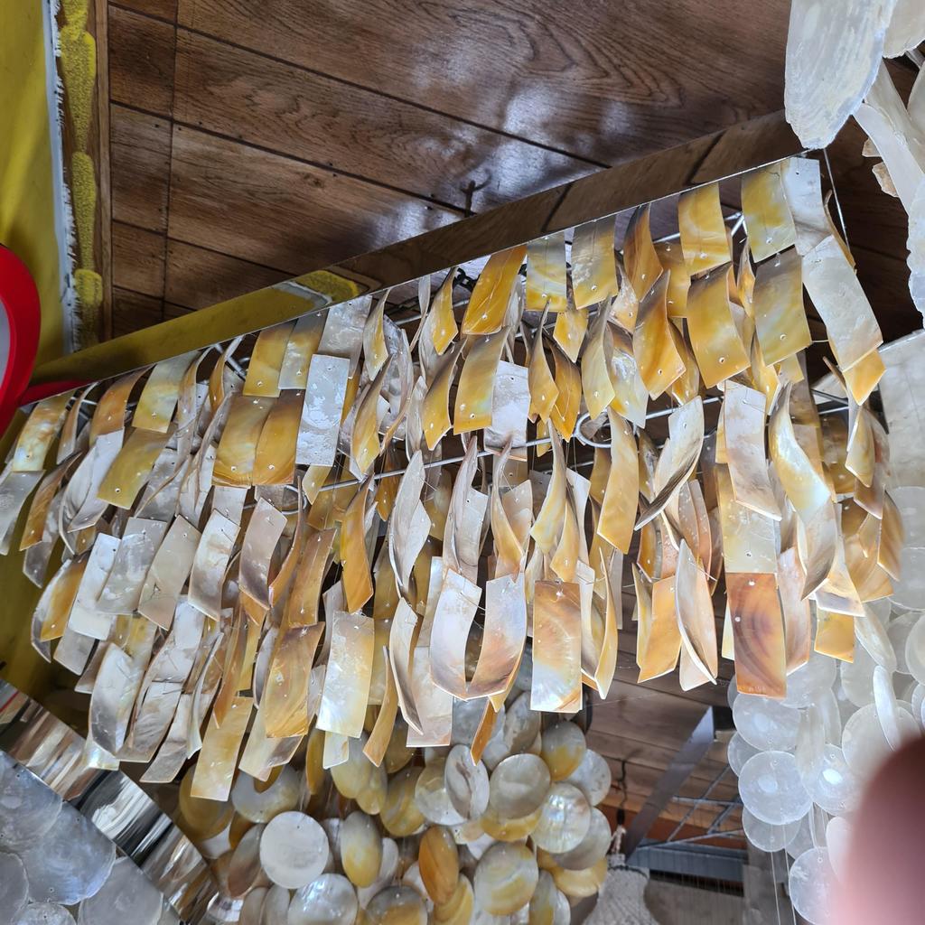 Люстра 57 Ракушки желтые прямоугольные 70х40х30