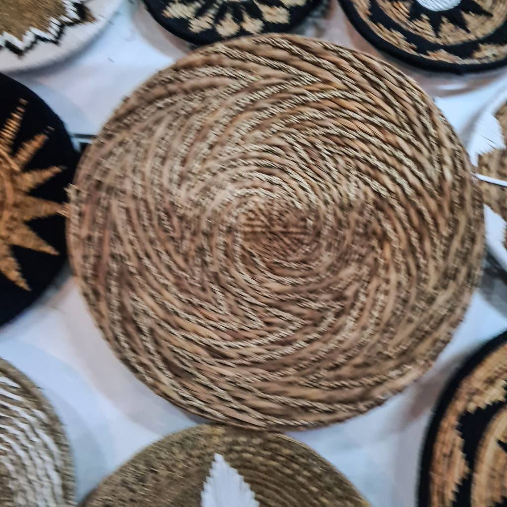 Панно на стену тарелка 8 (Водный геоцинт+Морская трава)