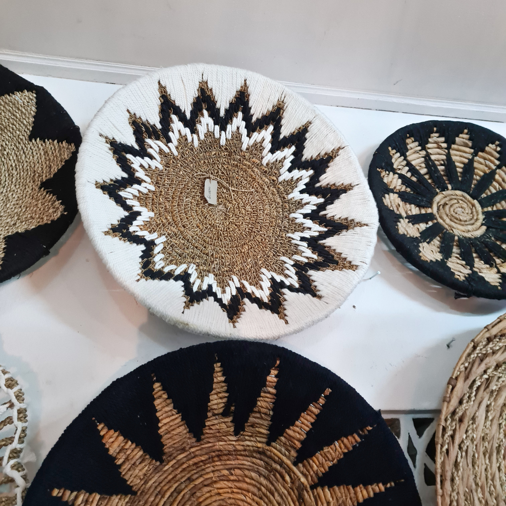 Панно на стену тарелка 13 (Морская трава + Эгель + Макраме)