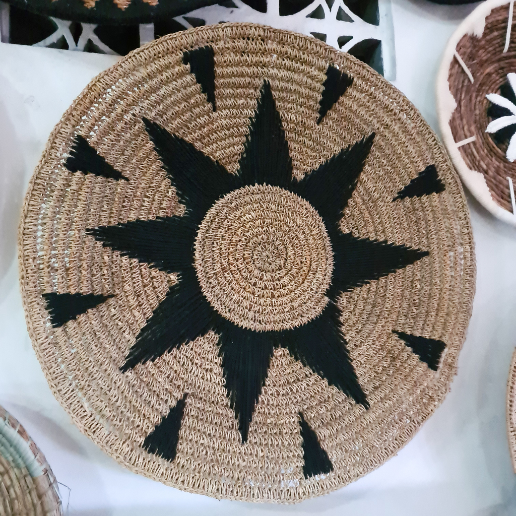 Панно на стену тарелка 33 (Морская трава + Эгель + Макраме)