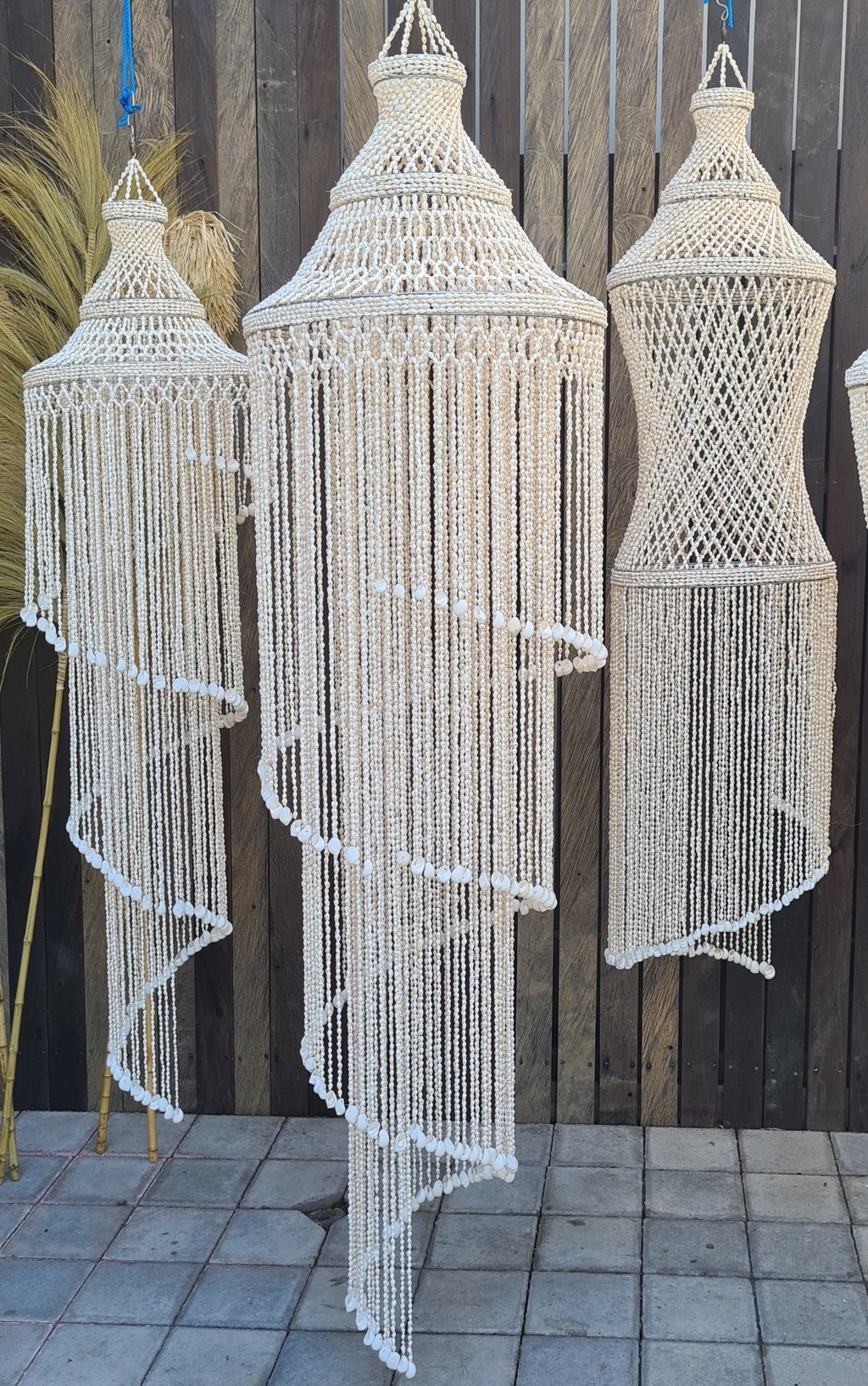 Люстра из ракушек 59 Спираль 50х210