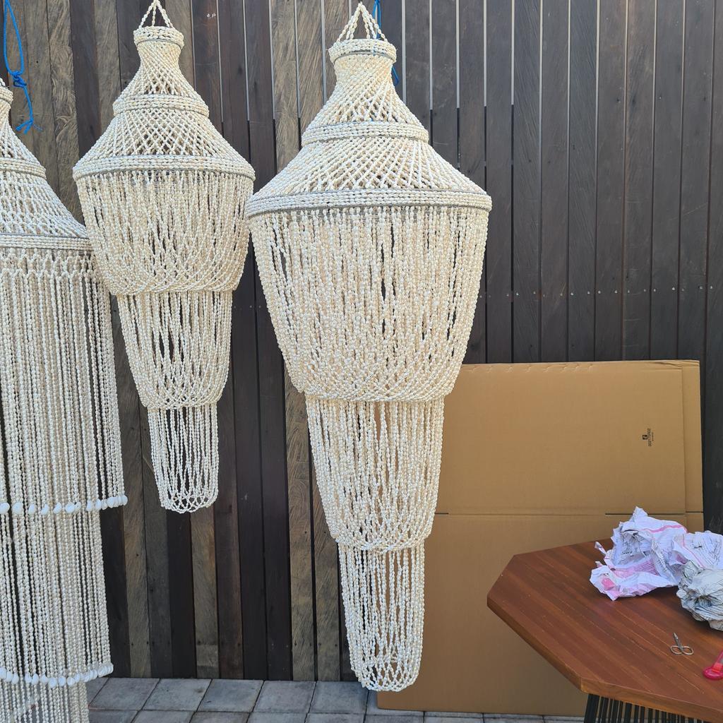 Люстра из ракушек 63 Сусун 40х120