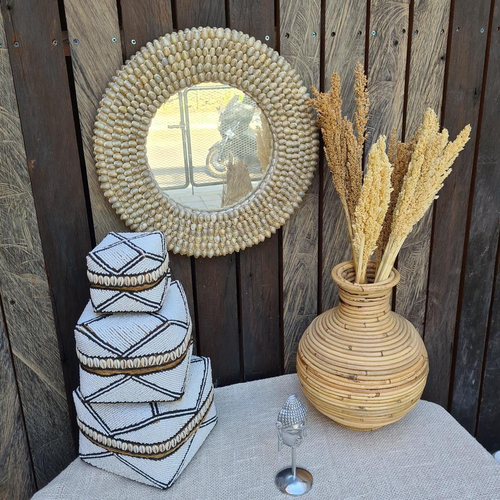 Зеркало 120 Ракушки золотистые 43см