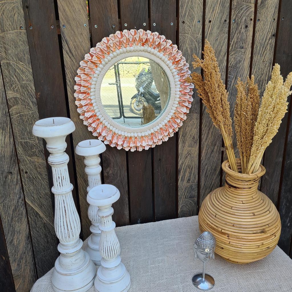 Зеркало 122 Розовые ракушки 40см