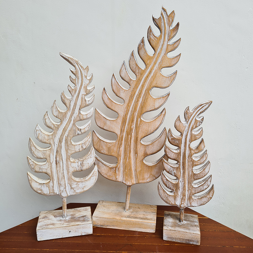 Статуэтки листья 3шт