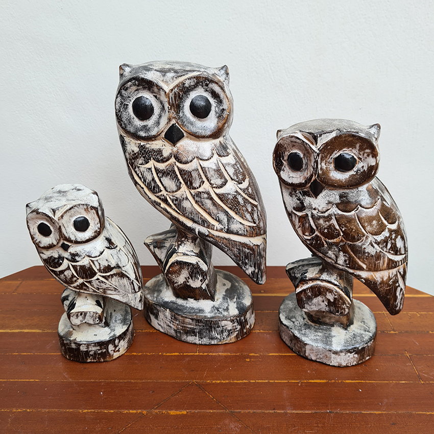 Совы на ветке 3шт