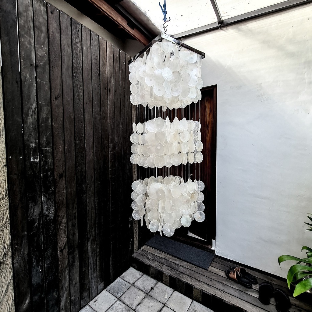 Абажур 30х90см (три яруса, поющие ракушки)