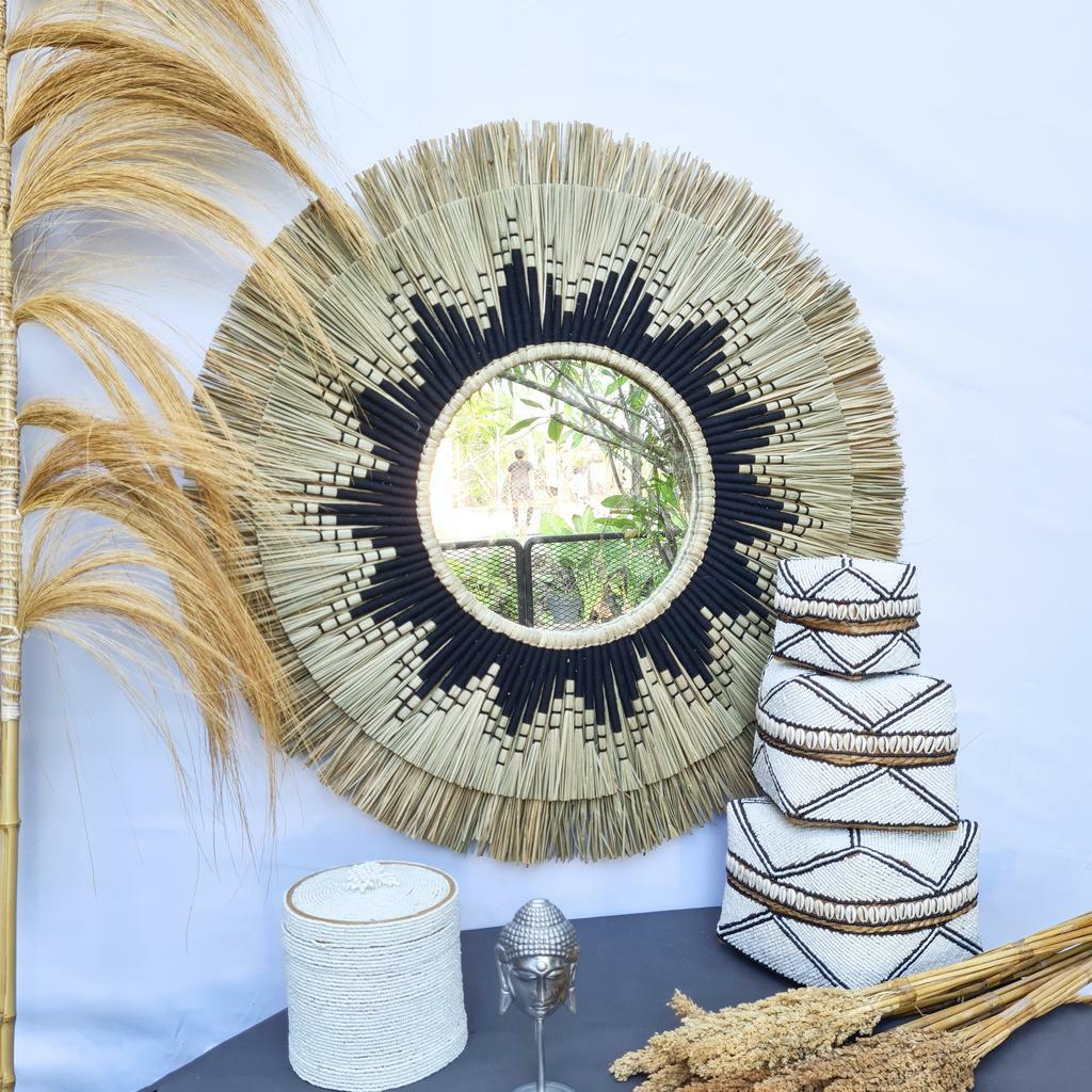 Зеркало мендонг 80см черная нить