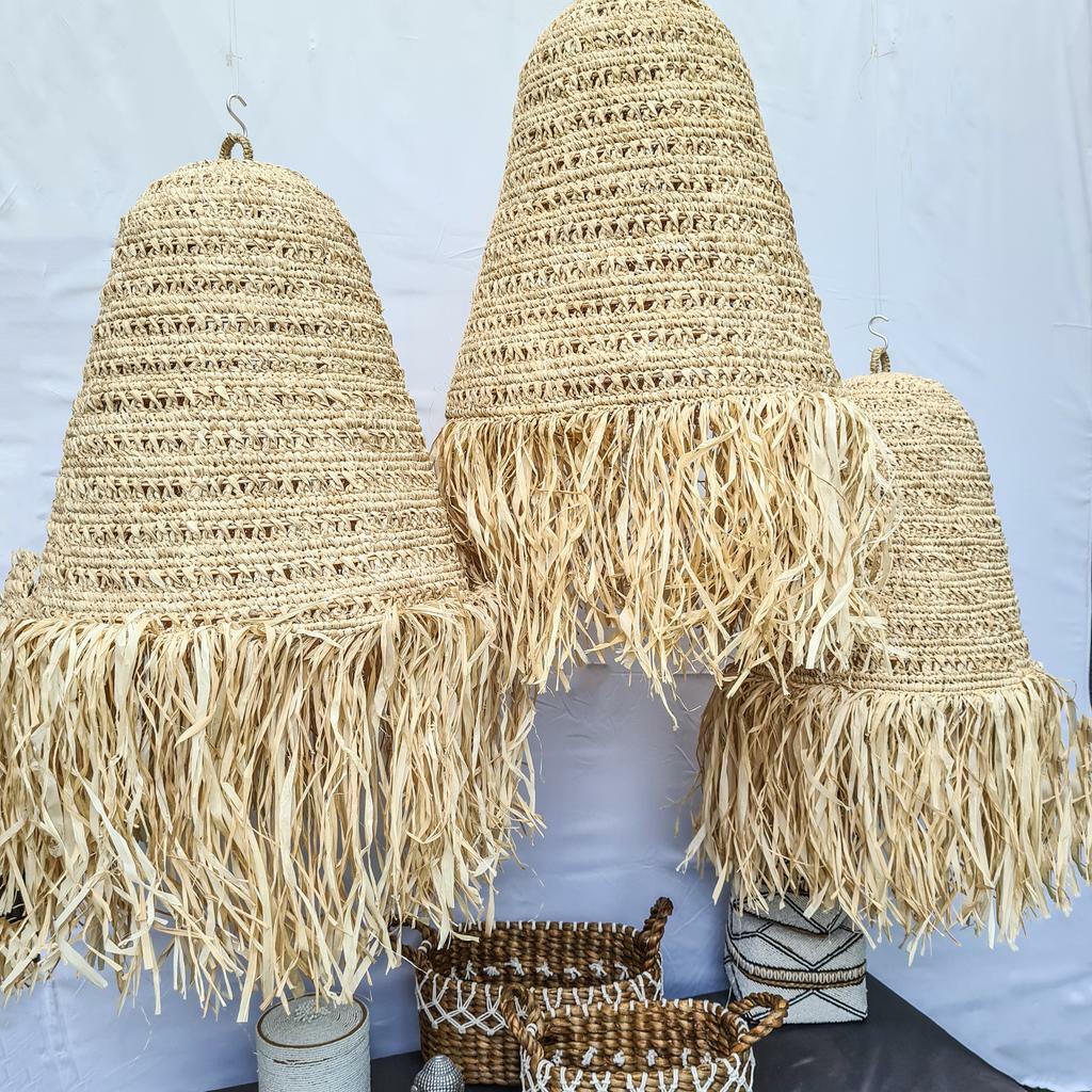 Абажур 50х55см пальмовый лист