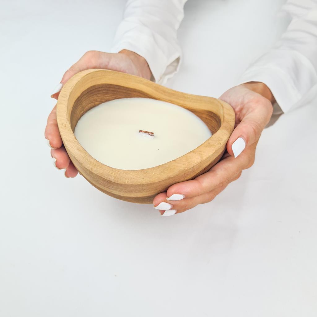 Свеча боул натуральный 15см