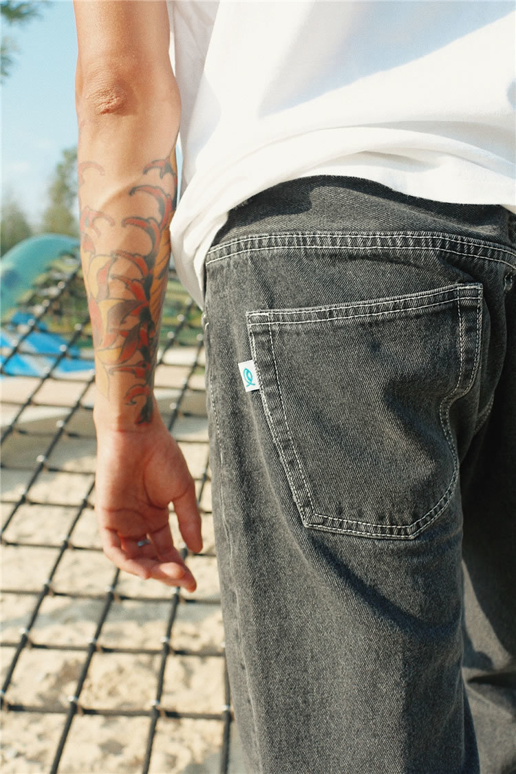 M denim washed black