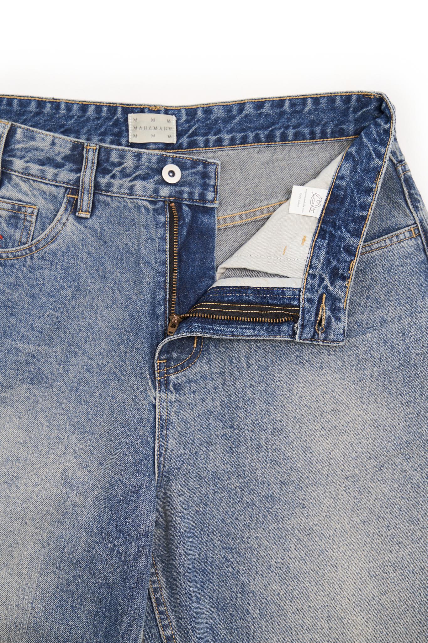 BIGGER M JEANS ACID WASHED